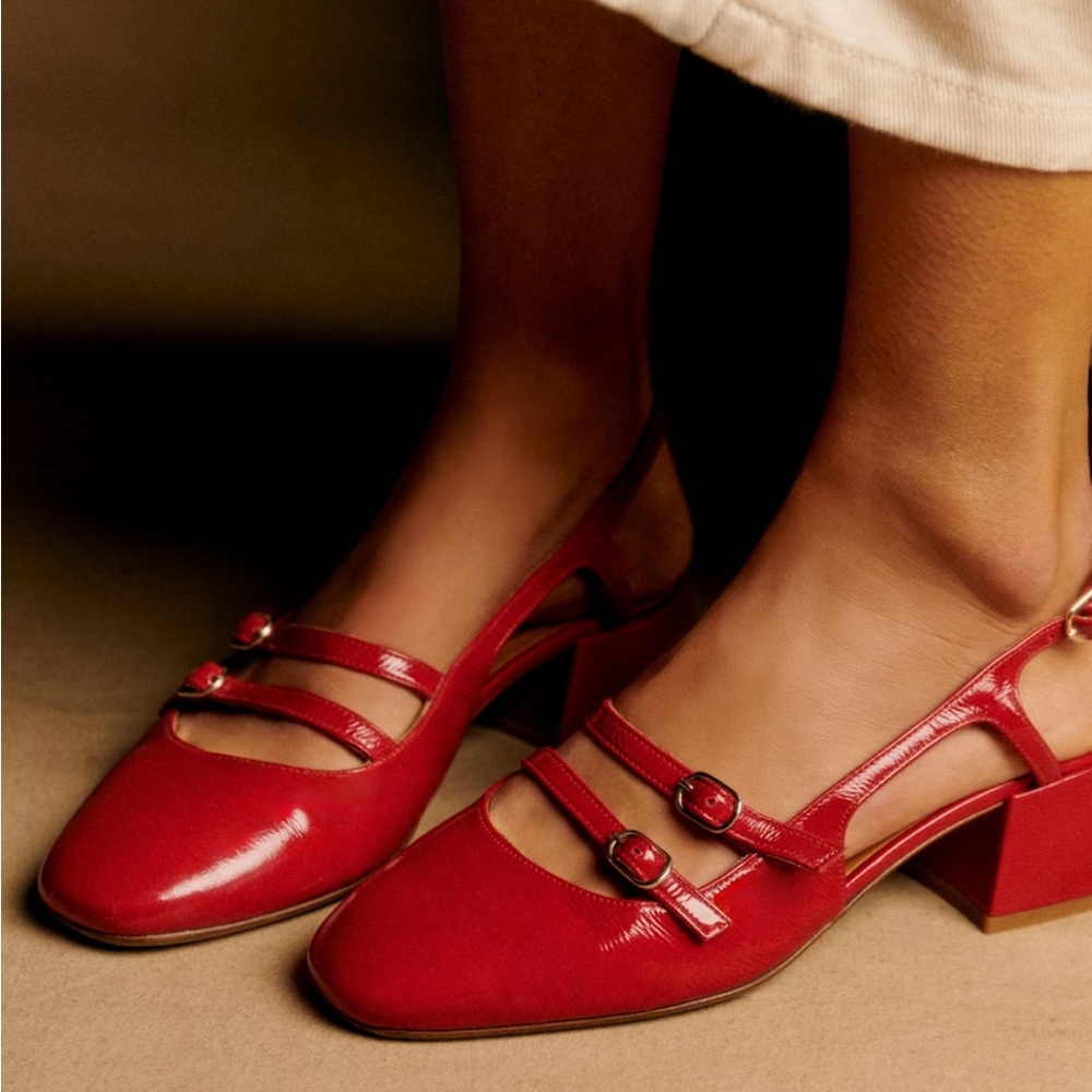 Sezane red paula babies 6.5